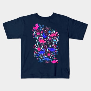 Sparkly Dino Makeup Party Kids T-Shirt